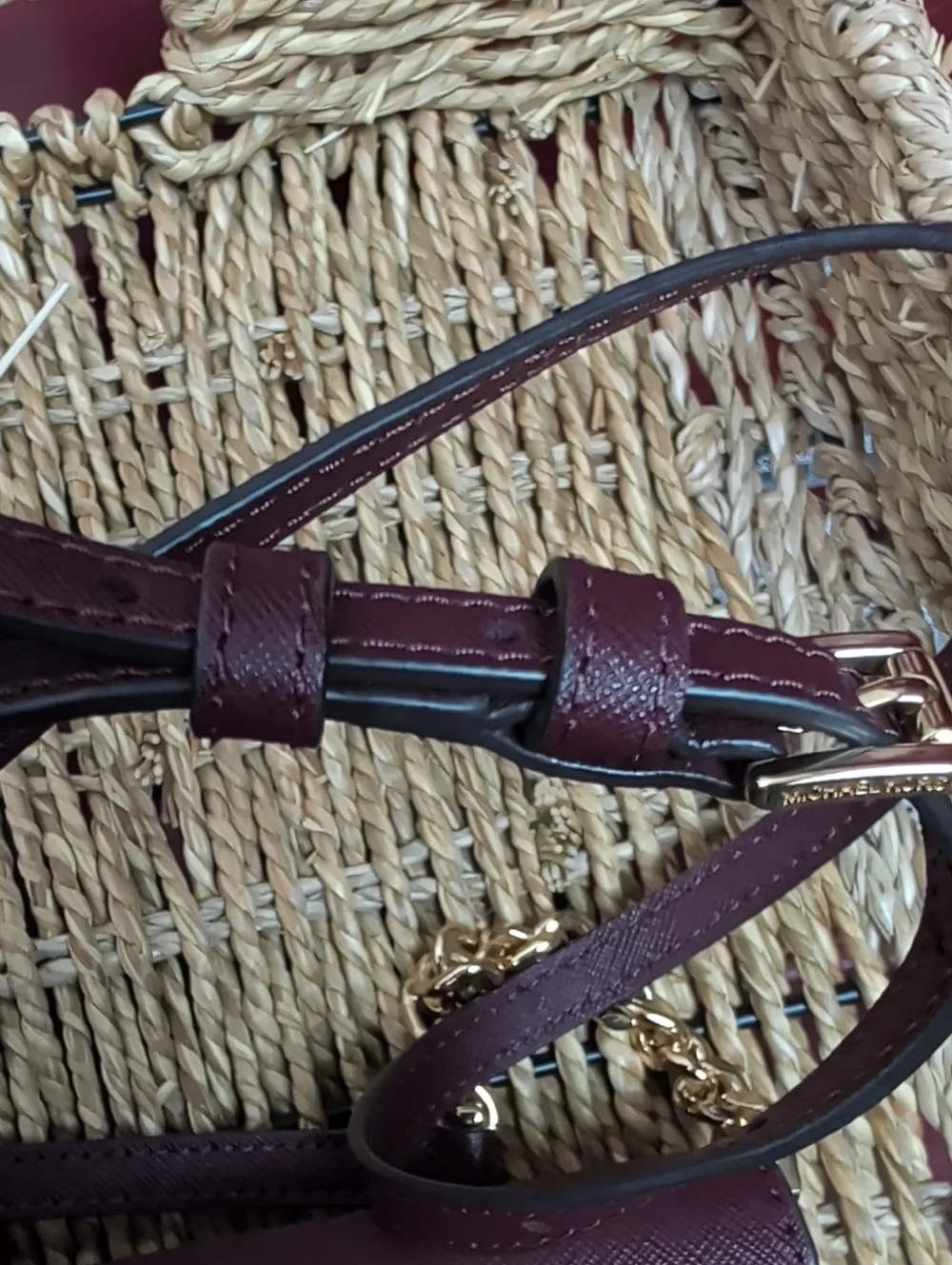 MICHAEL KORS Women's Crossbody Wallet - Burgundy